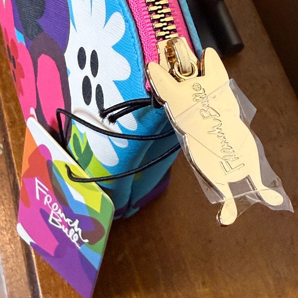 French Bull Floral Bright Blue Cosmetic Bag - Picture 3 of 8